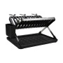 DISH RACK FOLDABLE STAINLESS STEEL 2 -TIER 48x35.4x27.2cm BLACK