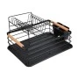ESTIA ΠΙΑΤΟΘΗΚΗ BAMBOO ESSENTIALS ΔΙΩΡΟΦΗ ΜΕΤΑΛΛΙΚΗ ΜΑΥΡΗ ΜΕ BAMBOO ΛΑΒΕΣ