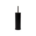 TOILET BRUSH CLASSIC METALLIC WITH PLASTIC CONTAINER 23cm MATTE BLACK