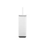 TOILET BRUSH CUBIC METALLIC WITH PLASTIC CONTAINER 25cm WHITE