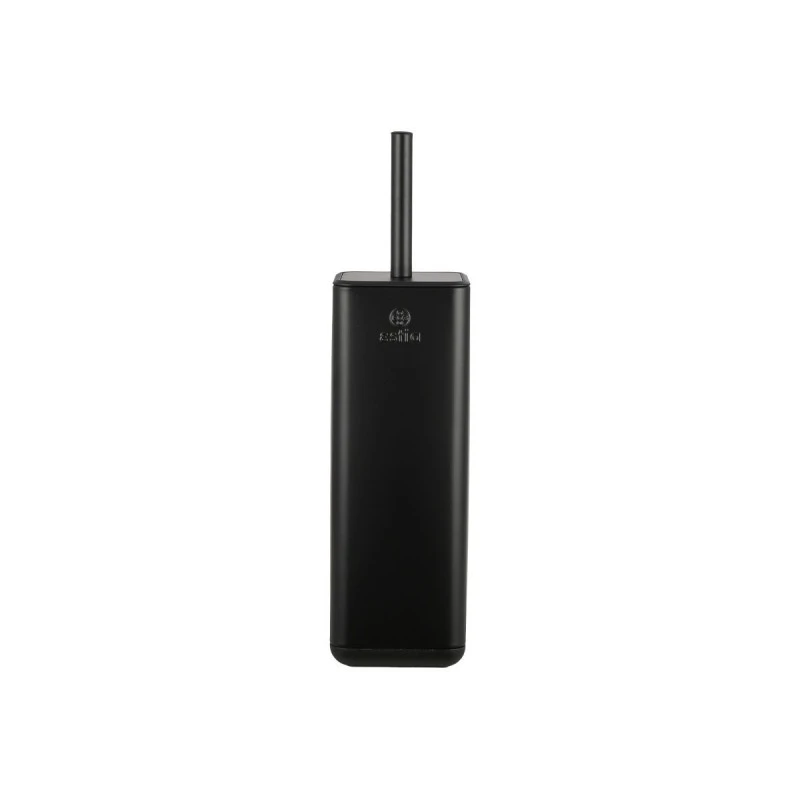 TOILET BRUSH CUBIC METALLIC WITH PLASTIC CONTAINER 25cm BLACK
