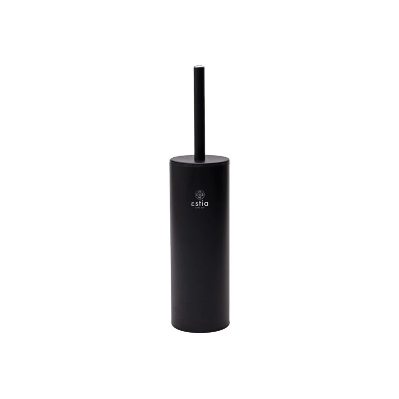 TOILET BRUSH DITA STAINLESS STEEL WITH PLASTIC CONTAINER 23cm MATTE BLACK