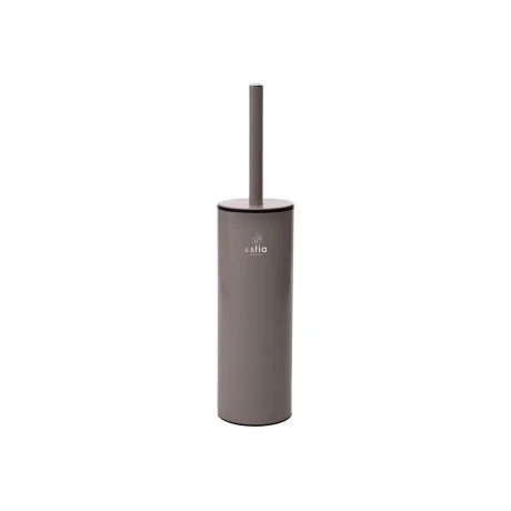 TOILET BRUSH DITA STAINLESS STEEL WITH PLASTIC CONTAINER 23cm MATTE TAUPE