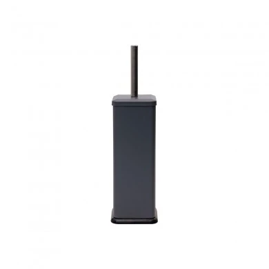 TOILET BRUSH SQUARE METALLIC 38cm MATTE GREY