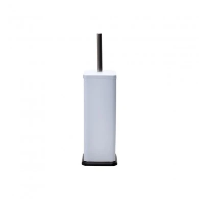 TOILET BRUSH SQUARE METALLIC 38cm MATTE WHITE