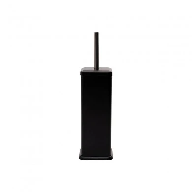 TOILET BRUSH SQUARE METALLIC 38cm MATTE BLACK