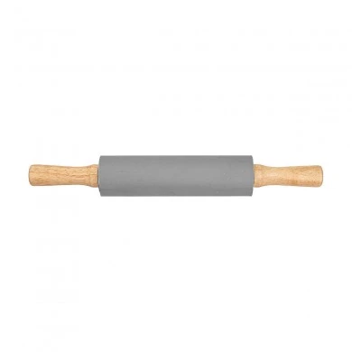 ROLLING PIN 38cm WITH NON-STICK SILICONE SURFACE GREY