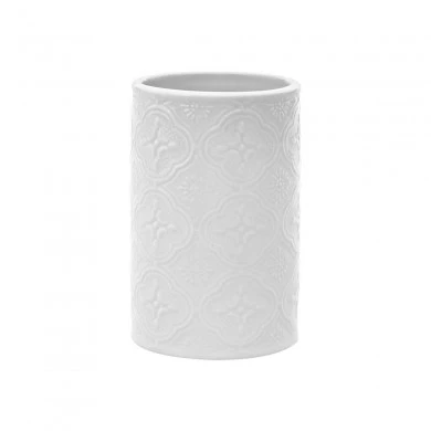 TOOTHBRUSH HOLDER BOHO PORCELAIN WHITE