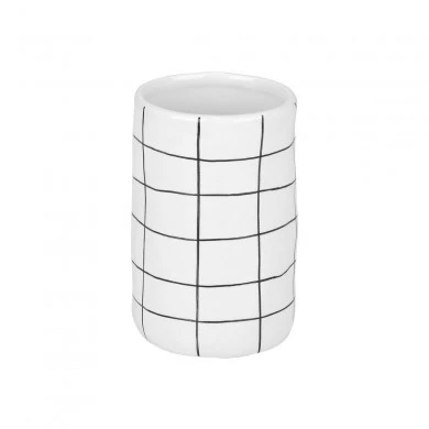 TOOTHBRUSH HOLDER CAGE CERAMIC 7.5x12cm