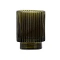 ESTIA ΠΟΤΗΡΑΚΙ ΜΠΑΝΙΟΥ OLIVE SERIES ΓΥΑΛΙΝΟ 7.5x7.5x9.7cm ΛΑΔΙ