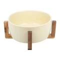 SALAD BOWL ALLURE 28cm WITH BASE IVORY