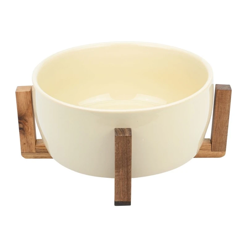 SALAD BOWL ALLURE 28cm WITH BASE IVORY