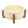 SALAD BOWL ALLURE 28cm WITH BASE IVORY