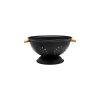 ESTIA ΣΟΥΡΩΤΗΡΙ ΖΥΜΑΡΙΚΩΝ BAMBOO ESSENTIALS ΜΕΤΑΛΛΙΚΟ ΜΕ ΛΑΒΕΣ 24x24x13.7cm ΜΑΥΡΟ
