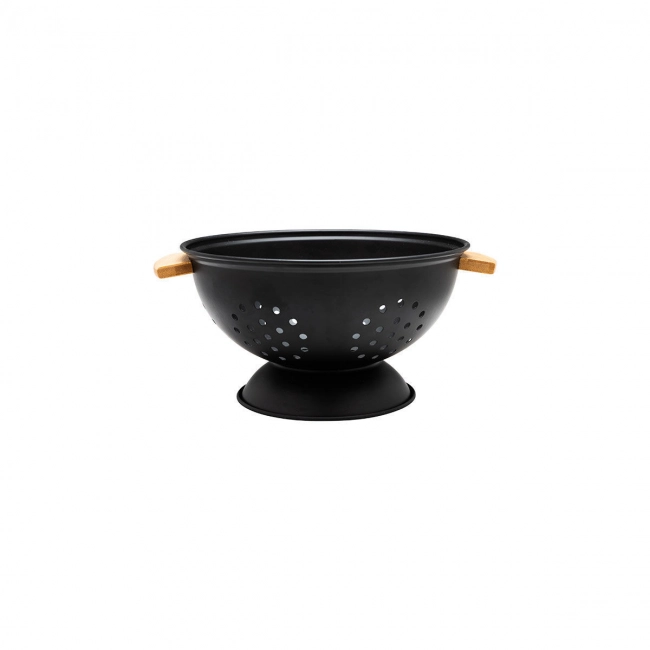 ESTIA ΣΟΥΡΩΤΗΡΙ ΖΥΜΑΡΙΚΩΝ BAMBOO ESSENTIALS ΜΕΤΑΛΛΙΚΟ ΜΕ ΛΑΒΕΣ 24x24x13.7cm ΜΑΥΡΟ