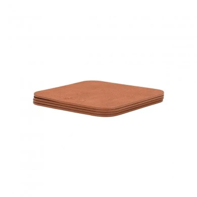 COVERS ALLURE PVC 10X10CM BROWN SET OF 4 PCS.