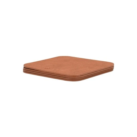 ESTIA ΣΟΥΒΕΡ ALLURE PVC 10x10cm ΚΑΦΕ  ΣΕΤ 4 ΤΕΜ.