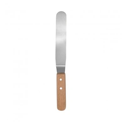 ICING SPATULA STAINLESS STEEL 31cm WITH WOODEN HANDLE