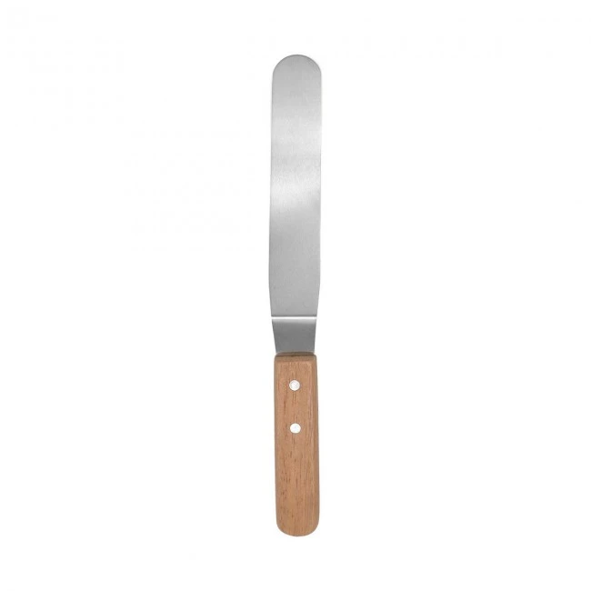 ICING SPATULA STAINLESS STEEL 31cm WITH WOODEN HANDLE