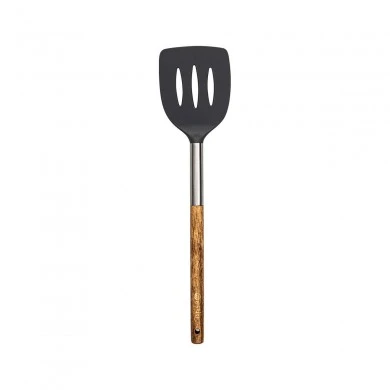 SLOTTED TURNER PBT 35cm WITH WOODEN HANDLE
