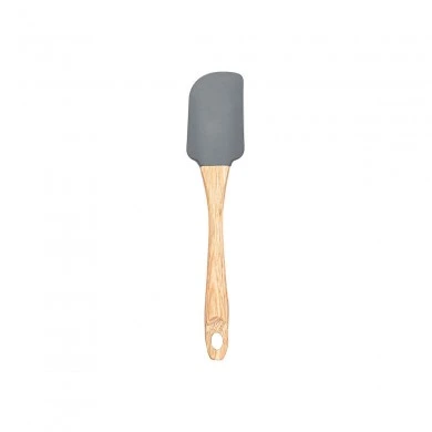PASTRY SPATULA SILICONE 26x5cm WITH WOODEN HANDLE