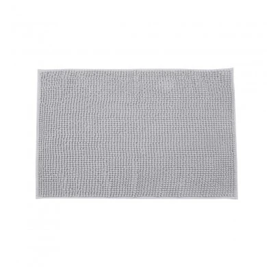 BATHROOM MAT BEADS 80x50cm POLYESTER LIGHT GREY