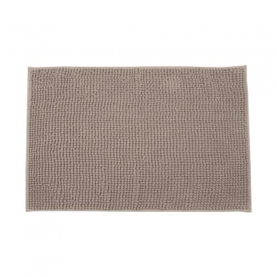BATHROOM MAT BEADS 80x50cm POLYESTER BROWN