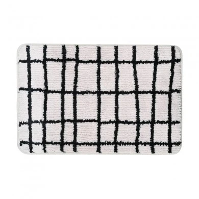 BATHROOM MAT CAGE 40x60cm 100% MICROFIBER GREY-BLACK