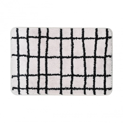 ESTIA ΤΑΠΕΤΟ ΜΠΑΝΙΟΥ CAGE 40x60cm 100% ΜΙΚΡΟΪΝΕΣ ΓΚΡΙ-ΜΑΥΡΟ