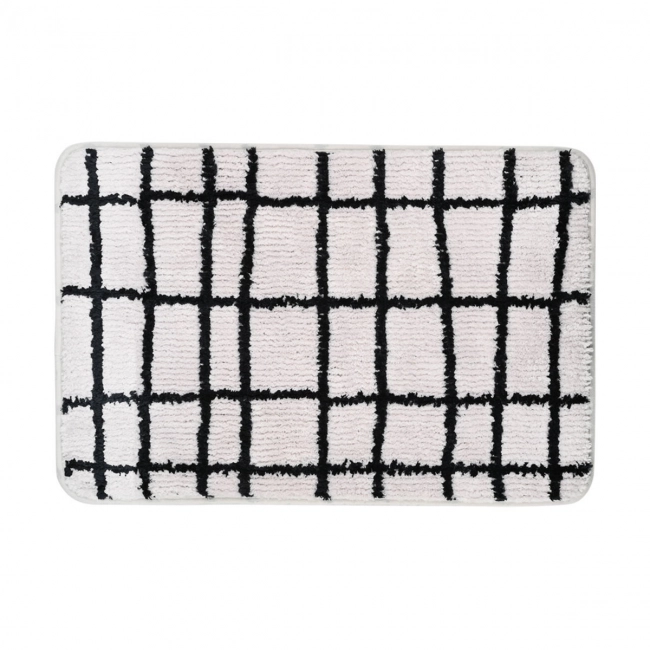 ESTIA ΤΑΠΕΤΟ ΜΠΑΝΙΟΥ CAGE 40x60cm 100% ΜΙΚΡΟΪΝΕΣ ΓΚΡΙ-ΜΑΥΡΟ