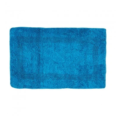 BATHROOM MAT DECO COTTON 80x50cm BLUE