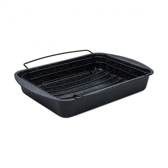 BAKING PAN MAGMA NON-STICK CARBON STEEL RECTANGULAR 45.5x37x7cm 6lt WITH GRILL RACK