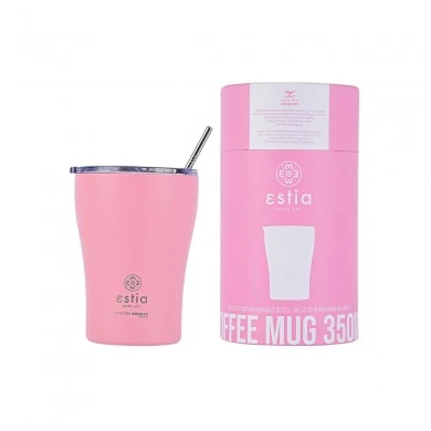 INSULATED COFFEE MUG SAVE THE AEGEAN 350ml BLOSSOM ROSE