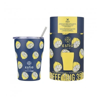 INSULATED COFFEE MUG SAVE THE AEGEAN 350ml CITRUS INFUSION