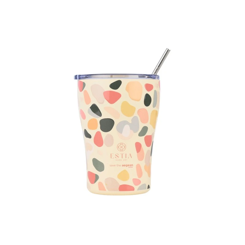 ESTIA ΘΕΡΜΟΣ COFFEE MUG SAVE THE AEGEAN 350ml HUE PEBBLES