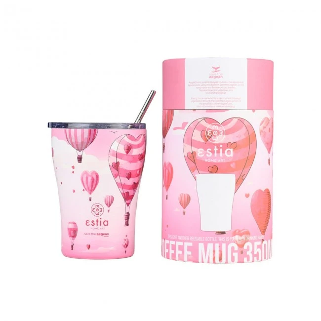 INSULATED COFFEE MUG SAVE THE AEGEAN 350ml LOVE ASCEND