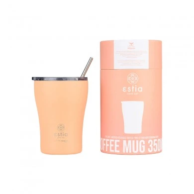 INSULATED COFFEE MUG SAVE THE AEGEAN 350ml PEACH FUZZ