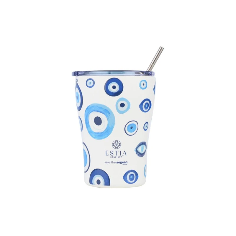 ESTIA ΘΕΡΜΟΣ COFFEE MUG SAVE THE AEGEAN 350ml SPIRIT OF LUCK