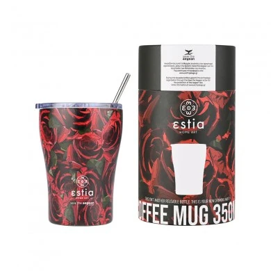 INSULATED COFFEE MUG SAVE THE AEGEAN 350ml TWILIGHT ROSE