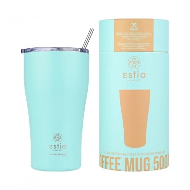 INSULATED COFFEE MUG SAVE THE AEGEAN 500ml BERMUDA GREEN