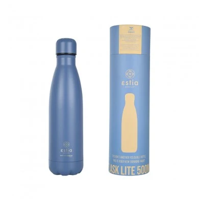 INSULATED BOTTLE FLASK LITE SAVE THE AEGEAN 500ml DENIM BLUE