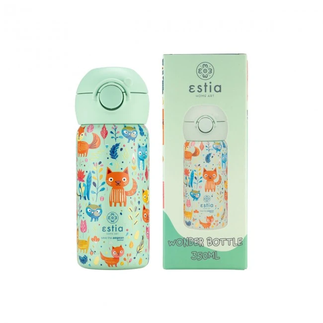INSULATED KIDS BOTTLE  WONDER BOTTLE SAVE THE AEGEAN 350ml FELINE FOLIAGE
