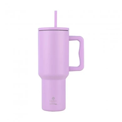 INSULATED STRAW TUMBLER XL SAVE THE AEGEAN 1200ml LAVENDER PURPLE