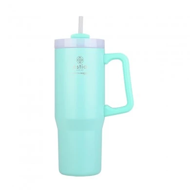 INSULATED STRAW TUMBLER XL SAVE THE AEGEAN 900ml BERMUDA GREEN