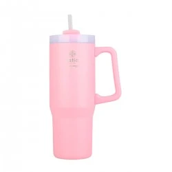 INSULATED STRAW TUMBLER XL SAVE THE AEGEAN 900ml BLOSSOM ROSE