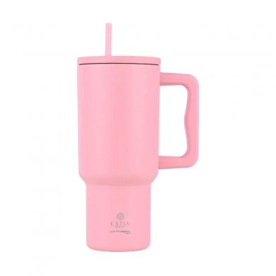 INSULATED STRAW TUMBLER XL SAVE THE AEGEAN 900ml BLOSSOM ROSE