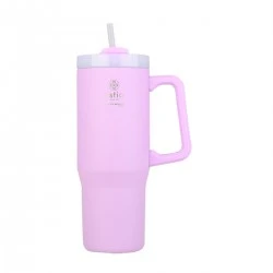 INSULATED STRAW TUMBLER XL SAVE THE AEGEAN 900ml LAVENDER PURPLE