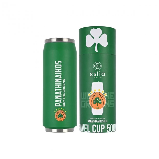 INSULATED BOTTLE TRAVEL CUP PANATHINAIKOS BASKETBALL EDITION 500ml