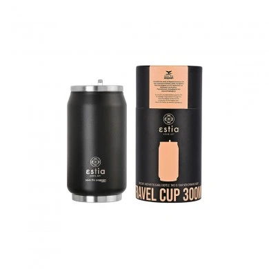 INSULATED TRAVEL CUP SAVE THE AEGEAN  300ml MIDNIGHT BLACK