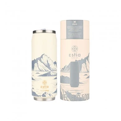 INSULATED BOTTLE TRAVEL CUP SAVE THE AEGEAN 500ml ALPINE ESSENCE
